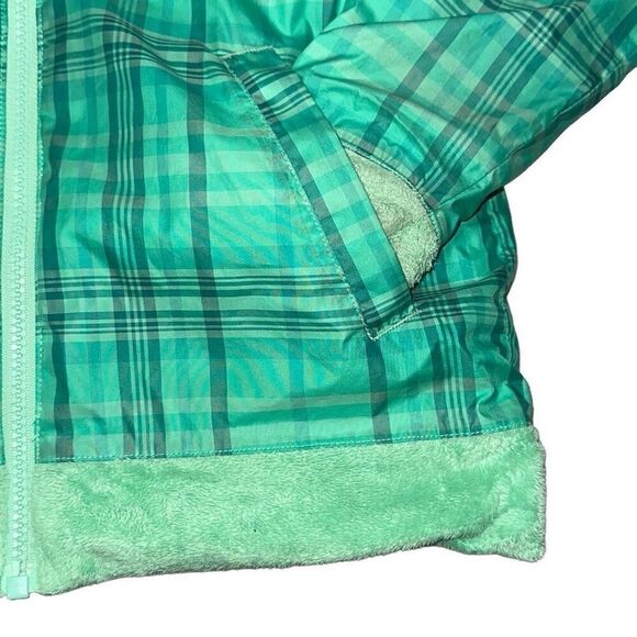 Girls Marmot reversible lite jacket fuzzy and windbreaker in Green. Sz M 7-8 - Picture 9 of 15